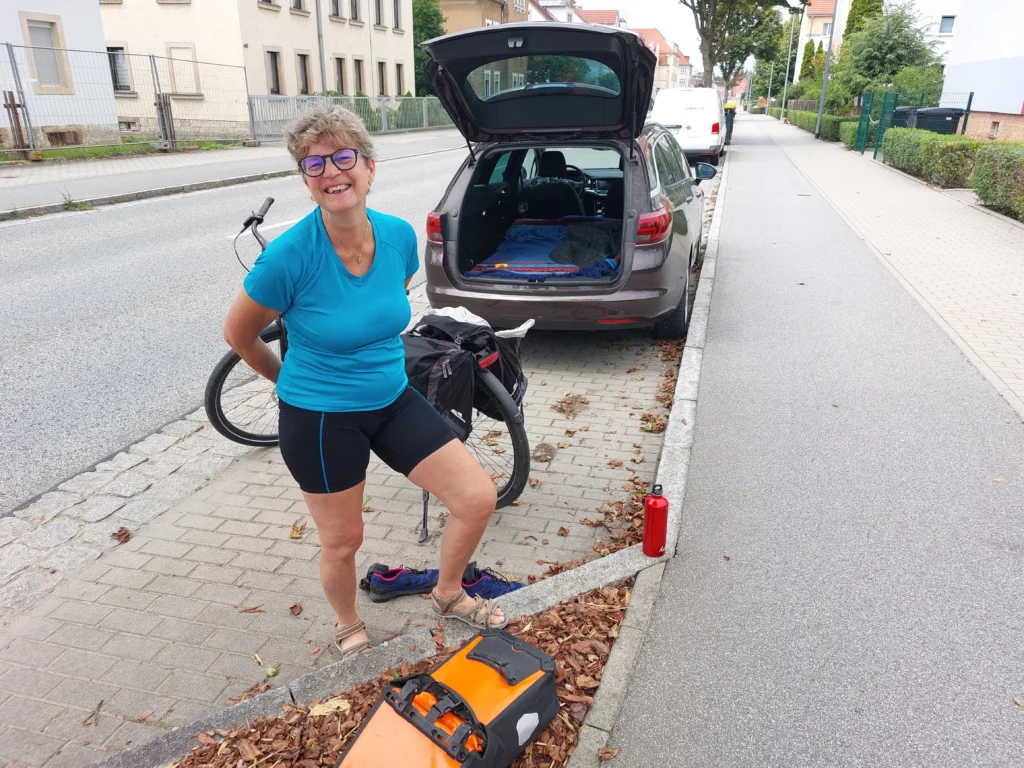 Glücklich nach beendeter Radtour zurück in Heidenau.