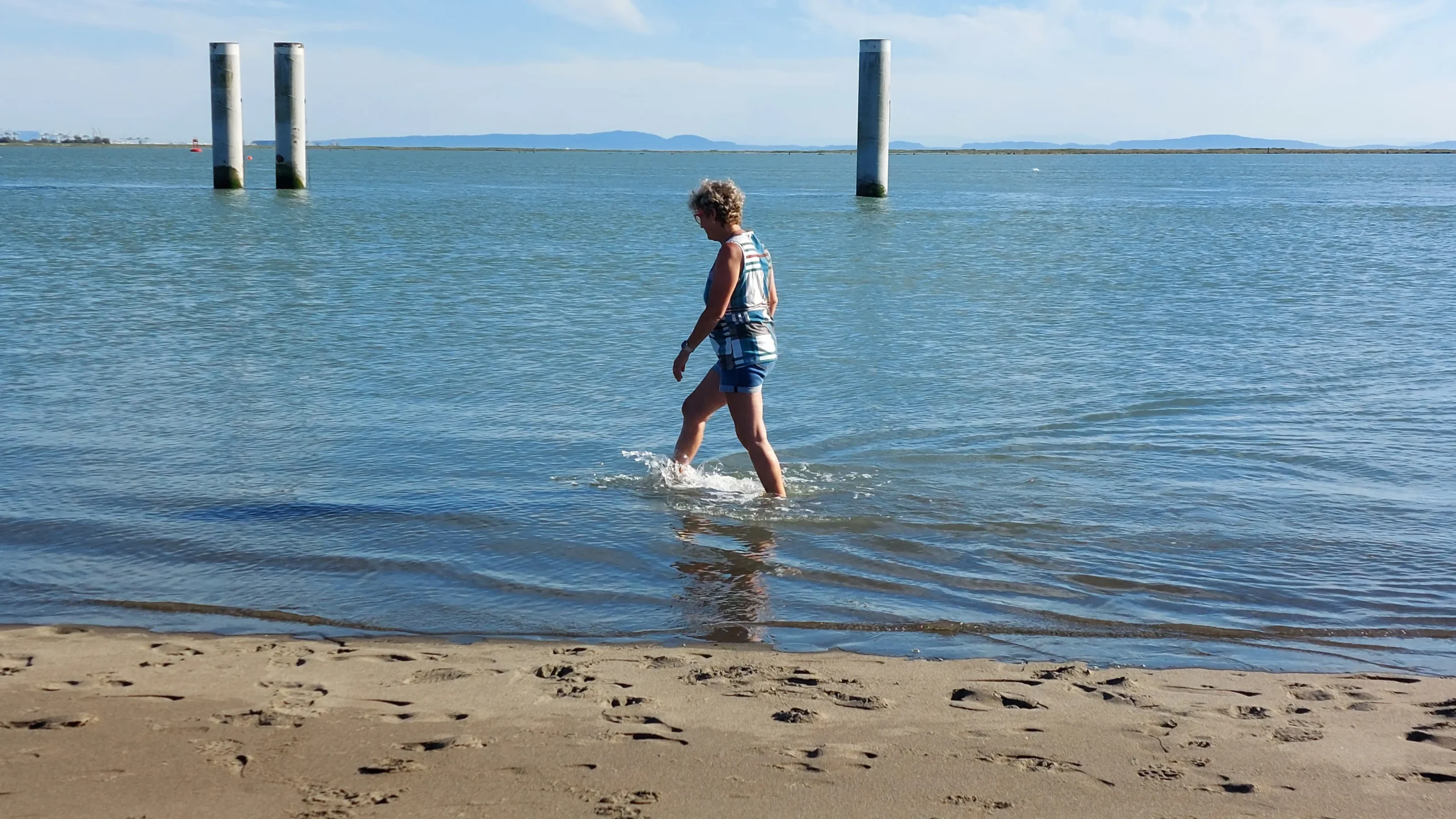 Die Mündung des Fraser River in den Pazifik ist kein Badeparadies, aber für eine Erfrischung gut.