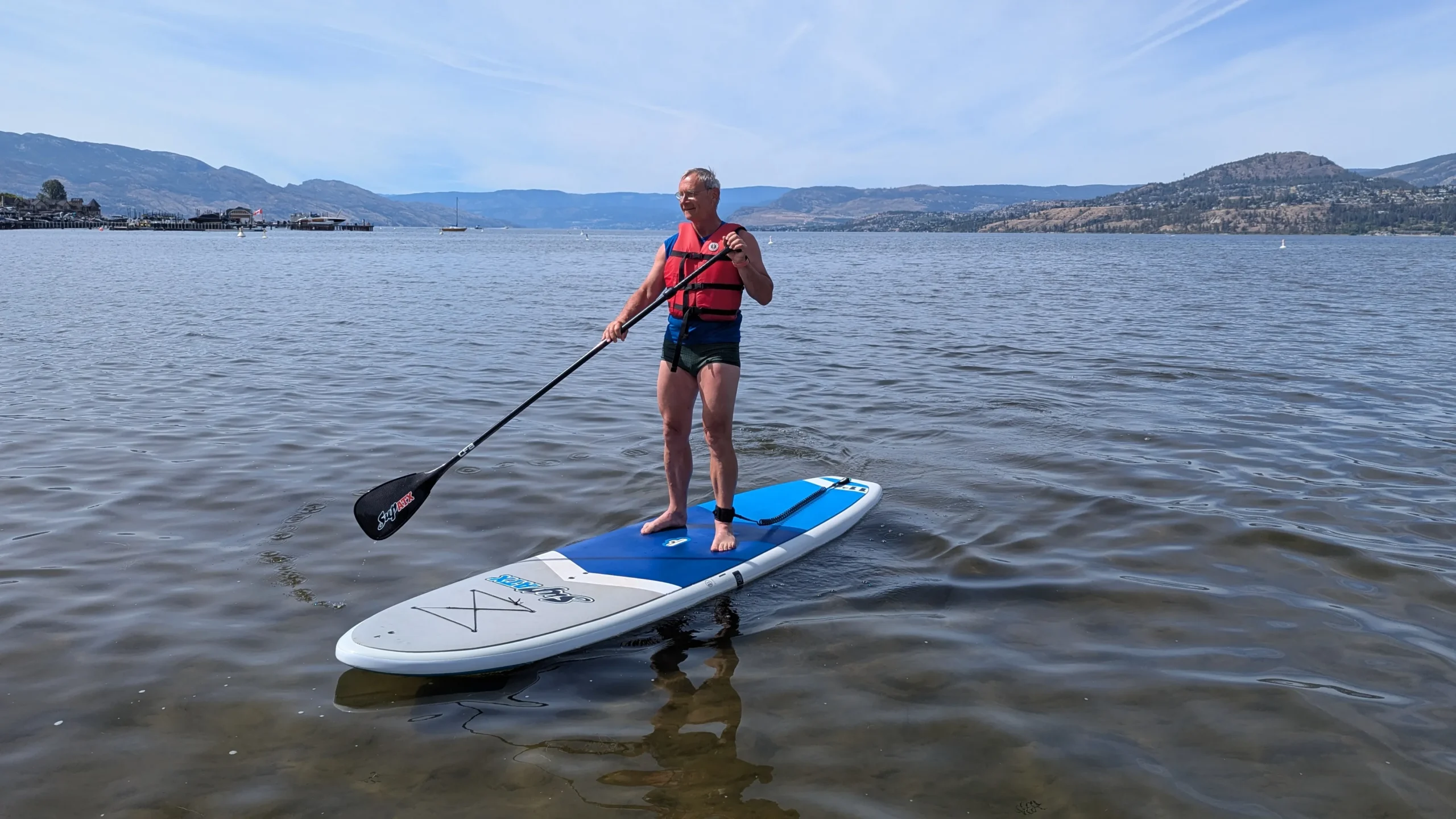 Meine Premiere beim Standup-Paddling.