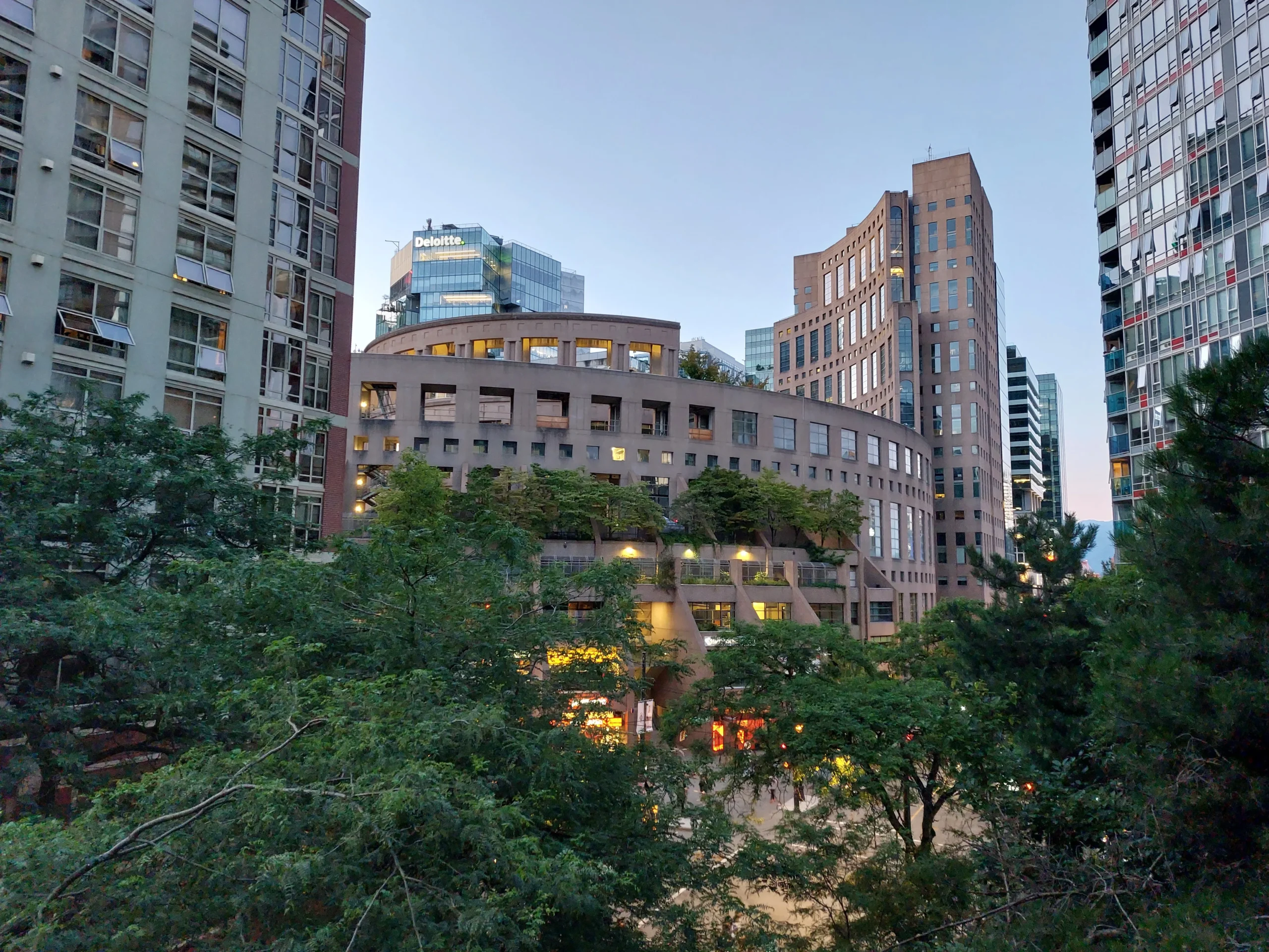 Der Blick aus dem Hotelfenster.